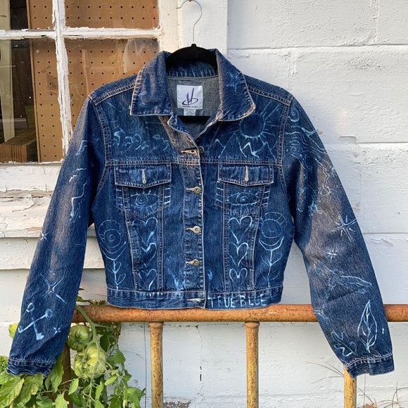 Groovy True Blue vintage Denim jacket upcycled - Picture 14 of 14